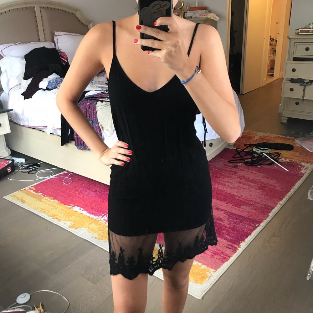 Sexy Black Lace Detailed Mini